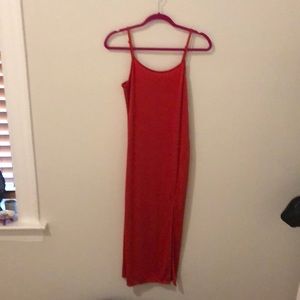 Something Navy Red Midi